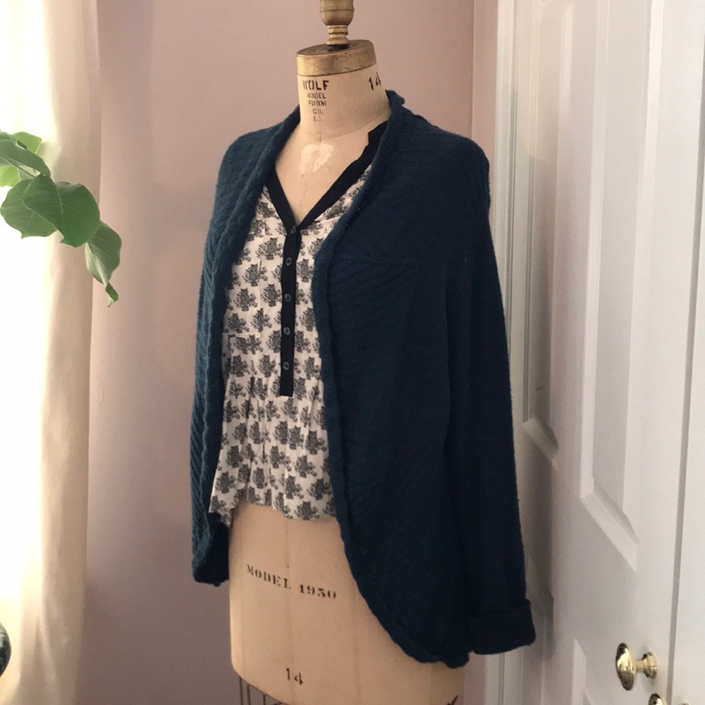 Teal cardigan